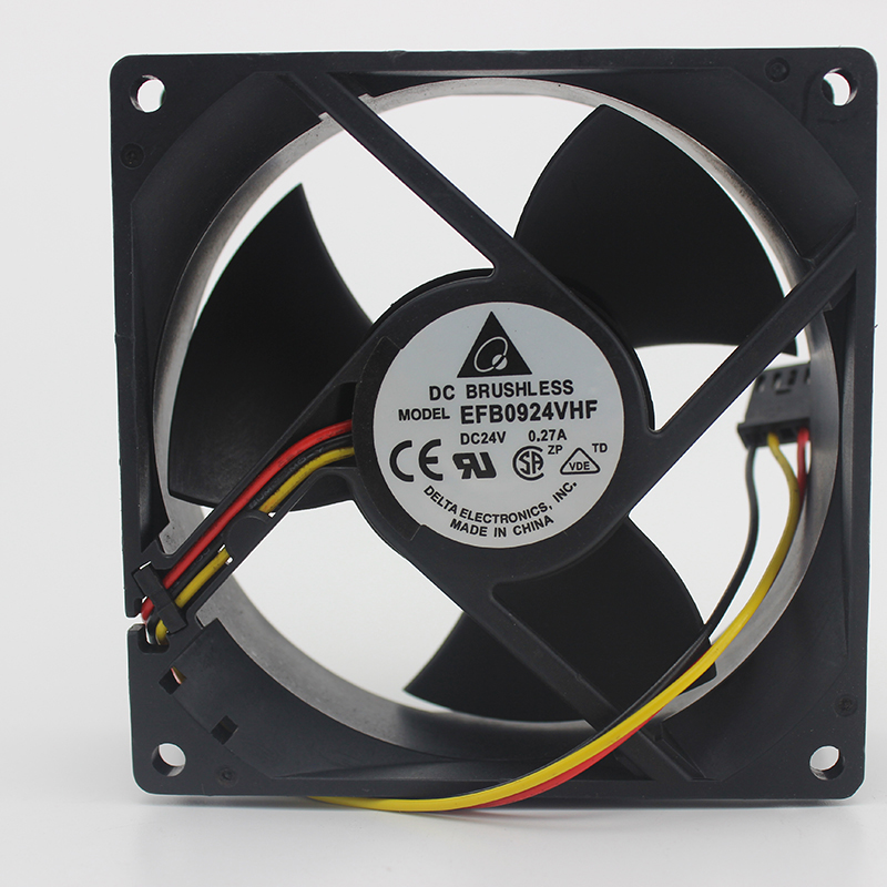 Original DELTA EFB0924VHF Cooling Fan 24V 0.27A 6.48W 2wires EFB0924VHF Fans